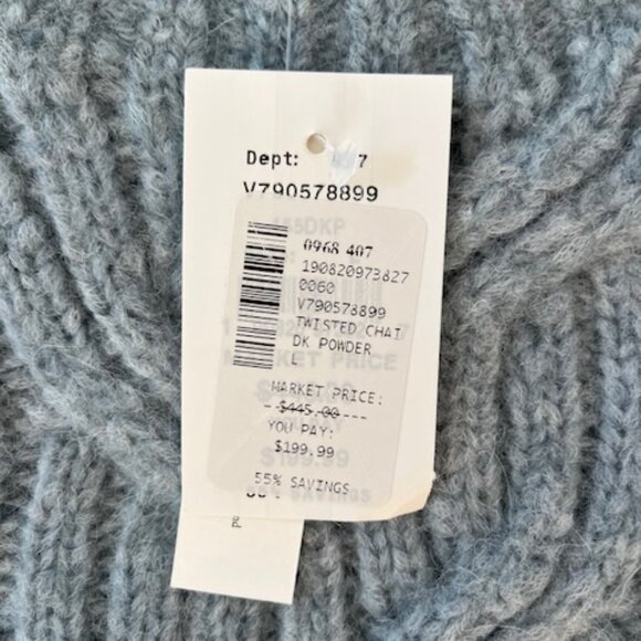 Woman's Vince chunky Alpaca Sweater - NWT - Blue - size Large - Picture 3 of 4